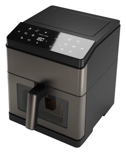 EAN 8435256810264 - Aiwa KUMADAI Sencillo 8 L 1800 W Freidora de aire caliente Negro, Acero inoxidable imagen 2