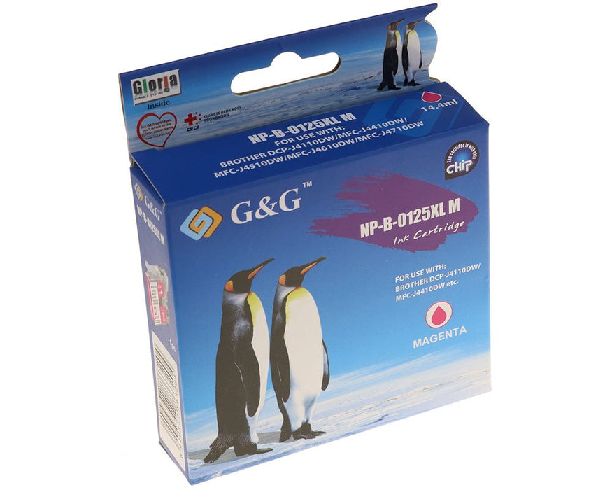 G&G Cartucho De Tinta Compatible Brother Lc-125xlm Magenta