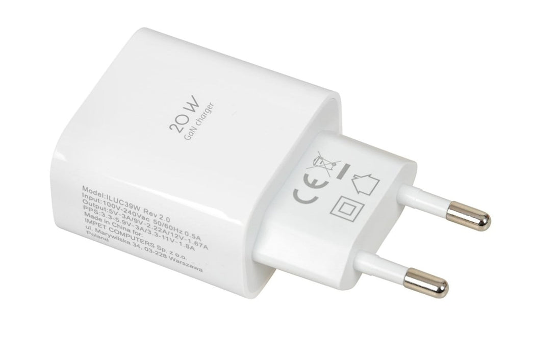 Cargador De Pared Ibox C-39 Pd20w, Color Blanco