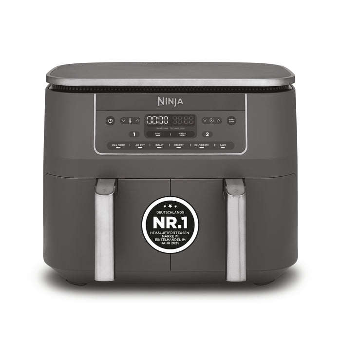 EAN 0622356322690 - Ninja DZ300EU freidora Doble 7,6 L Independiente 2470 W Freidora de aire caliente Gris imagen 8