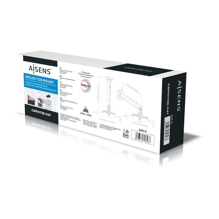 EAN 8436574703467 - AISENS CWP01TSE-047 montaje para projector Techo/pared Negro imagen 10