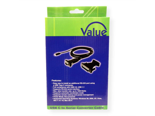 EAN 7630049619401 - VALUE 12.99.1162 cambiador de género para cable USB C DB9 / DB25 Negro imagen 2