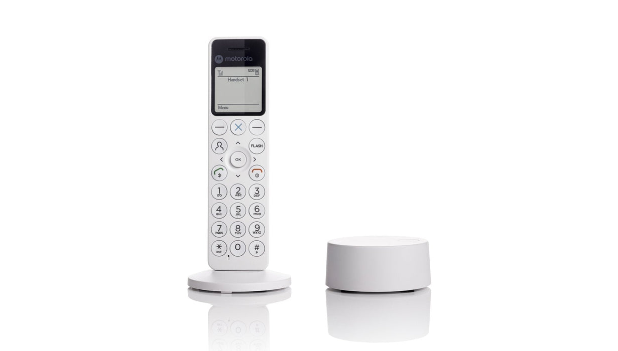 Motorola Dot411  Telefono Inalambrico Dect - Gran Pantalla Lcd - Teclado Retroiluminado - Manos Libres