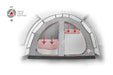 EAN 4001690118088 - High Peak Meran 5.0 5 personas(s) Verde, Gris claro Tienda tipo túnel imagen 10