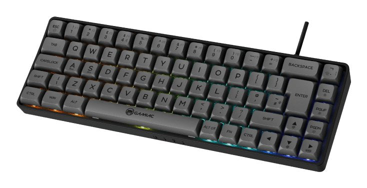 Teclado Mecánico Gamiac Tkl Rgb69g Sf Kailh Blue Negro/Cinz