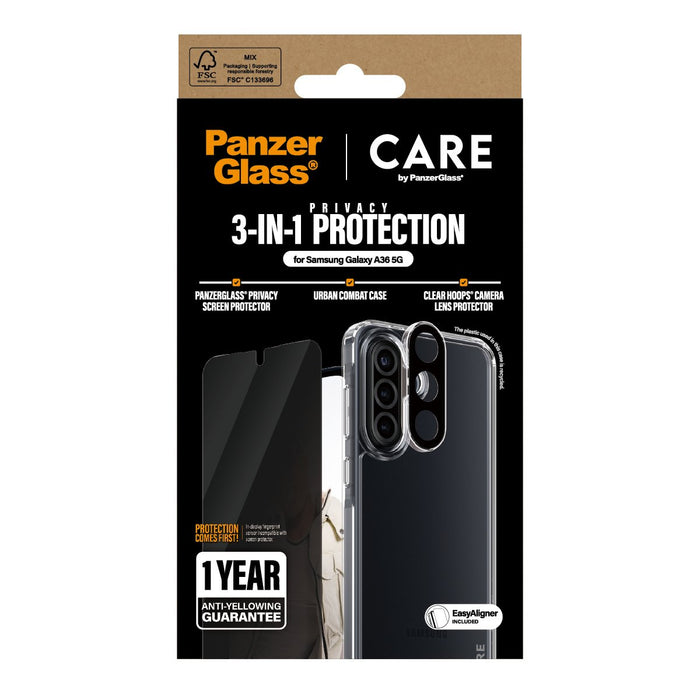 EAN 5715685016202 - PanzerGlass ® | CARE™ by ® 3-in-1 Privacy Bundle Samsung Galaxy A36 5G Protector de pantalla 1 pieza(s) imagen 3