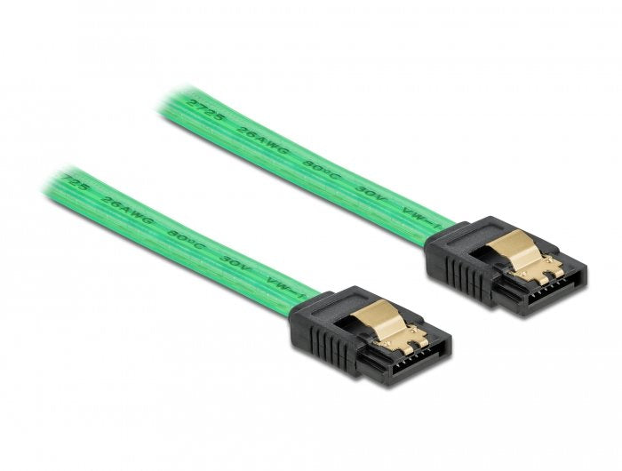 Cable Delock 82112 De Sata 0,7 M Sata 7-Pin Verde