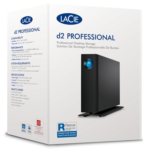 EAN 8719706043199 - LaCie d2 Professional disco duro externo 20 TB 7200 RPM USB Tipo C 3.2 Gen 1 (3.1 Gen 1) Negro imagen 2