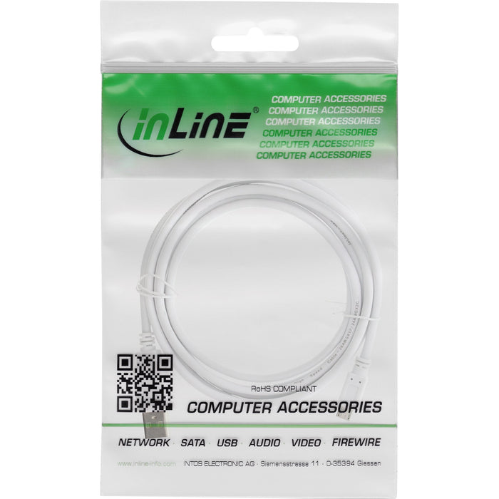 Cable Inline Micro Usb 2.0 Conector Usb-A A Conector Micro-B Blanco 1,5 M