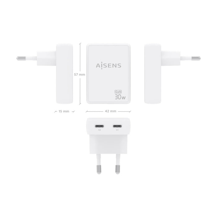 EAN 8435739904176 - AISENS ASCH-30W2P075-W cargador de dispositivo móvil Cámara digital, Teléfono móvil, Portátil, Smartphone imagen 4