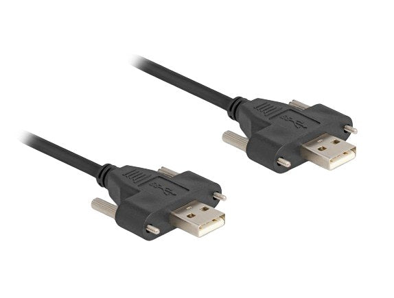 Delock 80479 Cable Usb 2.0 Tipo-A Macho A Macho Con Tornillos 1 M Negro