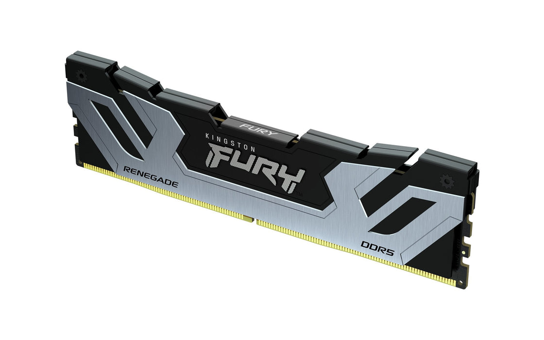 Memoria Kingston Fury 24 Gb 24x1gb Ddr5-8800, Ram Plateado/Negro, Kf588cu42rs-24, Renegade, Intel Xmp Kf588cu42rs-24
