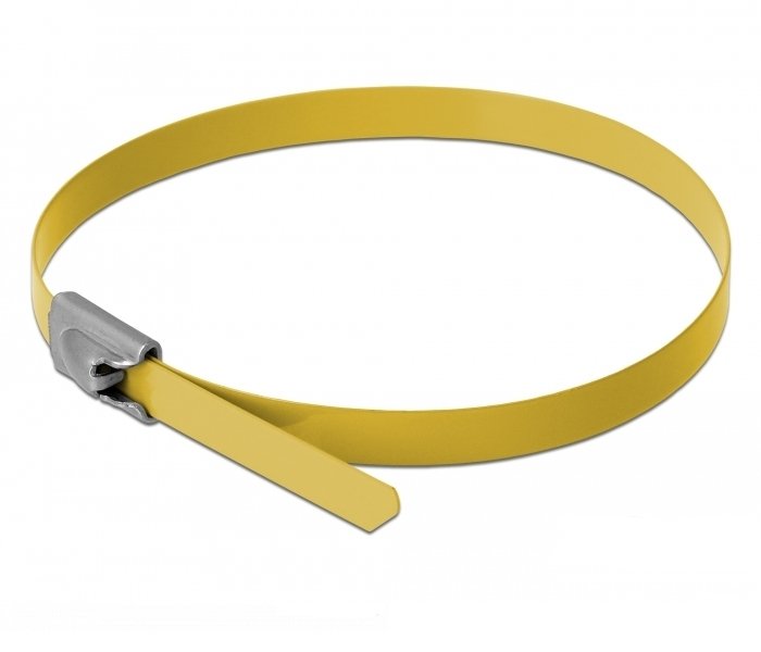 Delock Bridas De Acero Inoxidable L 200 X B 4,6 Mm Amarillo 10 Piezas