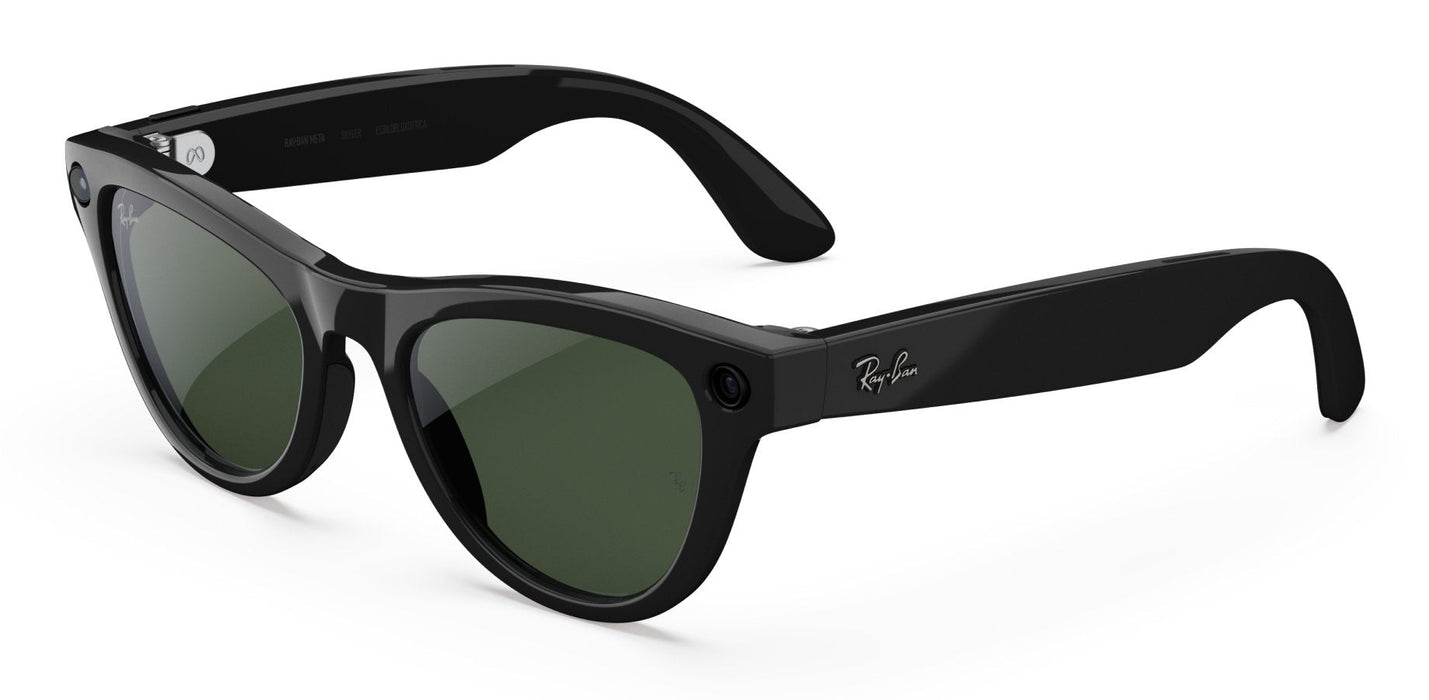 Ray-Ban Meta Headliner Gen2 Smart Glasses With Ai, Size M, Transitions Graphite Green Lense, Shiny Black Eu
