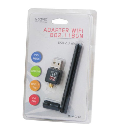 EAN 5901986040569 - Savio CL-63 adaptador y tarjeta de red WLAN 150 Mbit/s imagen 2