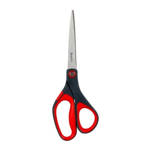 Scotch Tijeras De Precision 20cm - Acero Inoxidable - Corte Preciso - Mango Ergonomico - Negro/Rojo