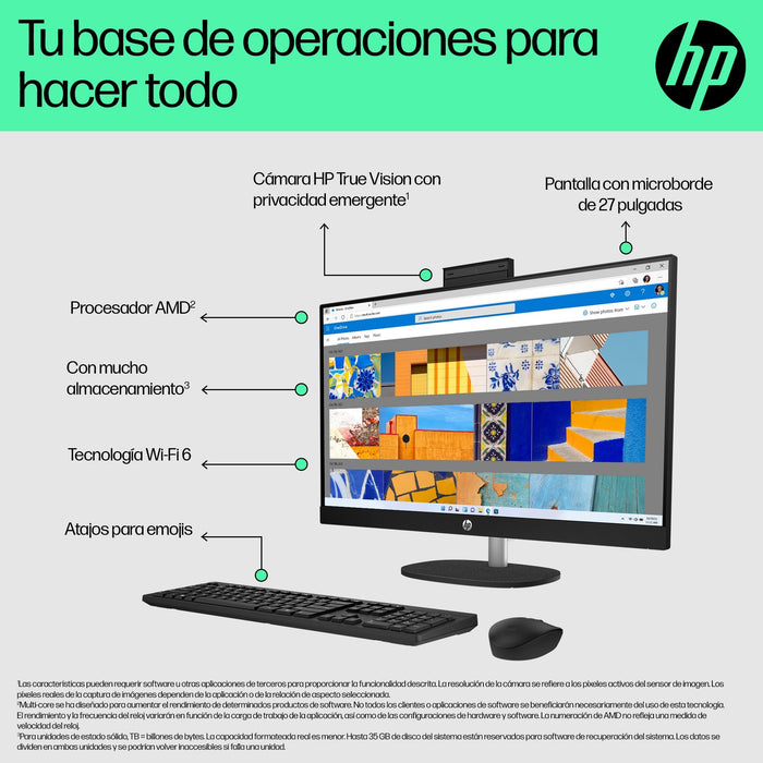 EAN 197497758795 - HP 27-cr0027ns AMD Ryzen™ 5 7520U 68,6 cm (27") 1920 x 1080 Pixeles PC todo en uno 16 GB LPDDR5-SDRAM 512  imagen 5