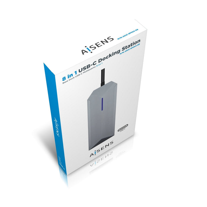 EAN 8436574707601 - AISENS ASUC-8P004-GR base para portátil y replicador de puertos Alámbrico USB 3.2 Gen 1 (3.1 Gen 1) Type- imagen 7