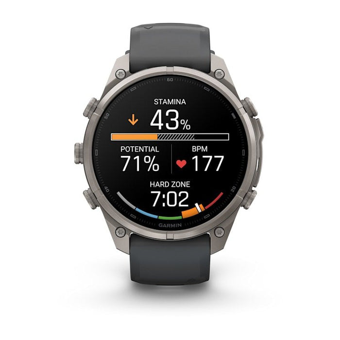 Garmin Fenix 9 Pro Bluetooth Gps 47mm Titanio Con Correa De Silicona En Gris