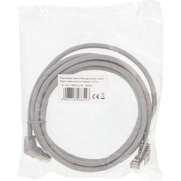 Cable De Red  Inline En Ángulo Ascendente/Descendente, S/Ftp (Pimf), Cat.6, 250 Mhz, Pvc, Cobre, Gris, 2,67 M