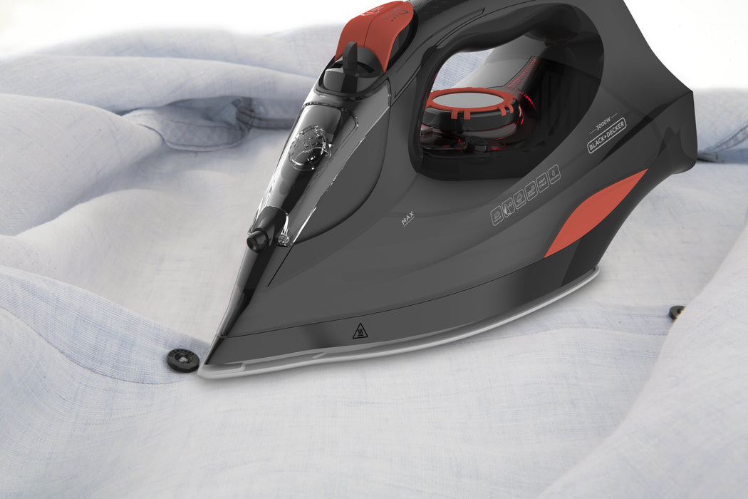 EAN 8432406180192 - Black & Decker BXIR3000E plancha Plancha a vapor Suela de cerámica 3000 W Negro, Naranja imagen 5