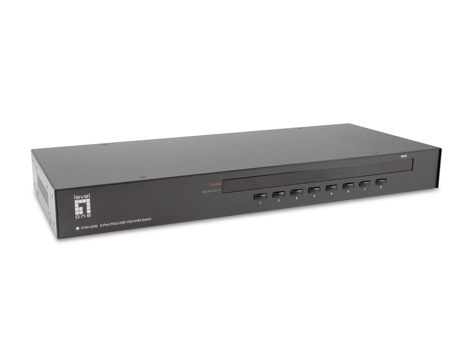 EAN 4015867229385 - LevelOne KVM-3208 interruptor KVM Montaje en rack Negro imagen 1
