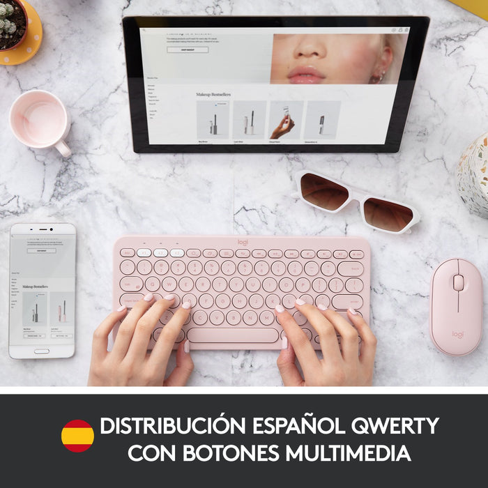 EAN 5099206089068 - Logitech 920-009587 teclado Universal Bluetooth QWERTY Español Rosa imagen 6