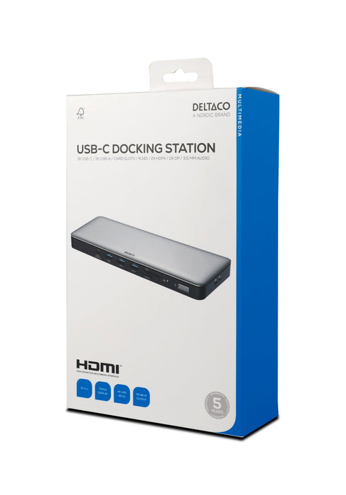 EAN 7333048060648 - Deltaco USBC-HDMI29 base para portátil y replicador de puertos USB Tipo C Plata imagen 8