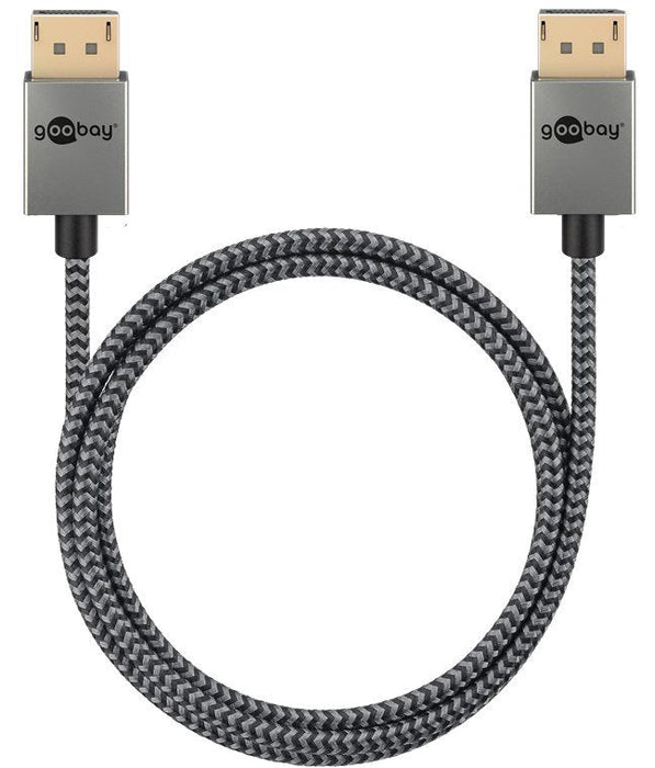 Cable Goobay 77444 Displayport 1 M Negro, Plata