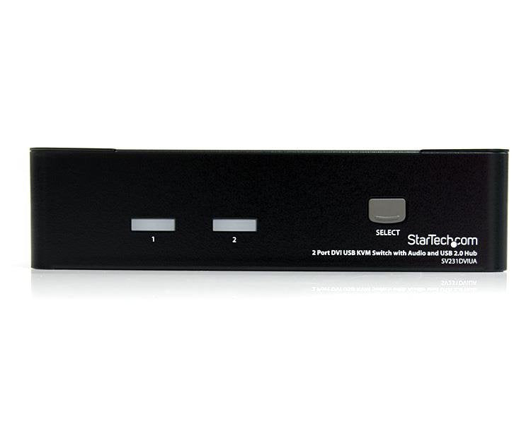 Startech.Com Conmutador Switch Kvm 2 Puertos Usb 2.0 Audio Y Video Dvi 3x Dvi-D Hembra 4x Usb A Hembra 6x Mini Jack Hembra Conmutador Kvm / Audio / Usb 2 X Kvm / Audio / Usb 1 Usuario Local Sobremesa Para P/N: Im12d1500p Sva12m2neua