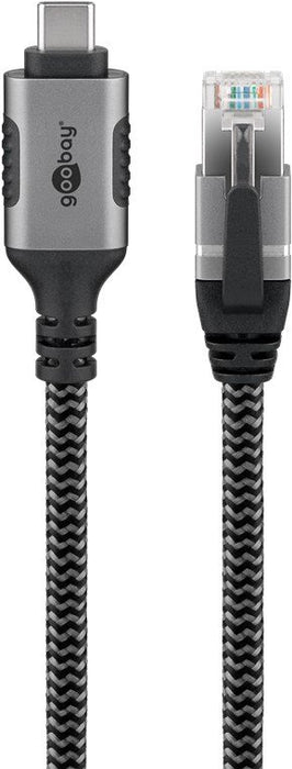 EAN 4040849706967 - Goobay 70696 cambiador de género para cable USB C RJ-45 Negro, Plata imagen 2