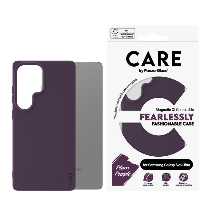 EAN 5715685016592 - PanzerGlass CARE™ by ® Case Plum Purple w. Qi Compatible Samsung Galaxy S25 Ultra funda para teléfono móv imagen 2