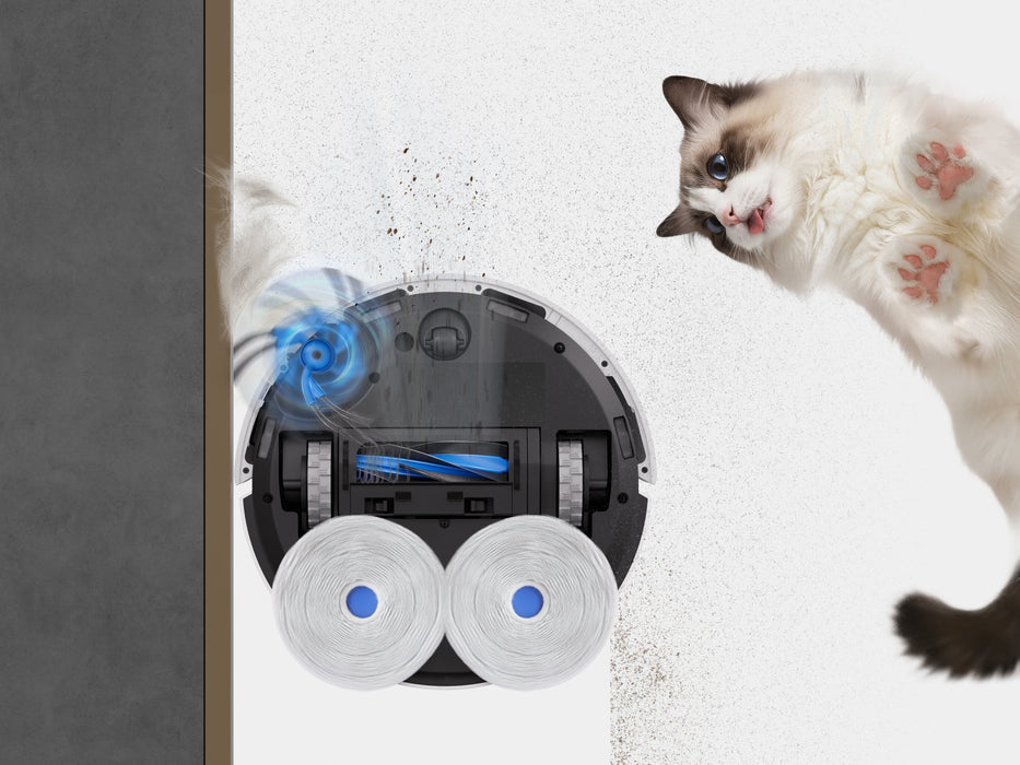 Ecovacs Deebot Mini 2 Vacuum Cleaner,Robot,Wet&Dry,Compact Design,White+Auto-Empty Station