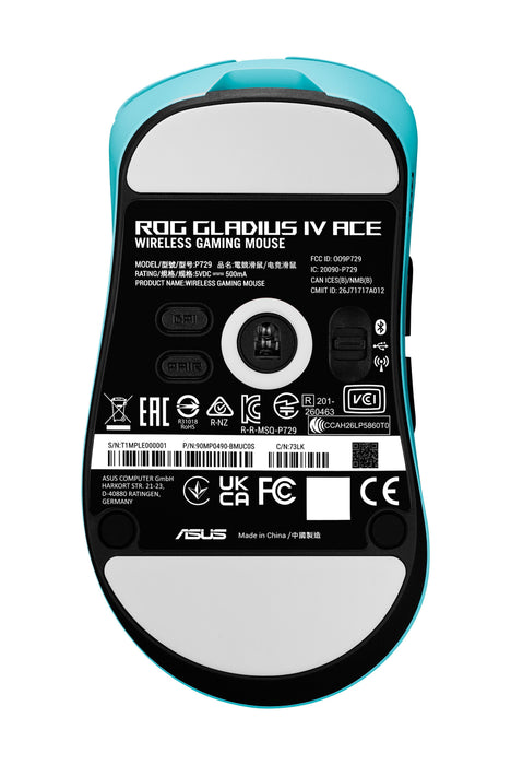 Ratón Asus Rog Gladius Iv Ace Gaming De Competición Inalámbrico, Azul