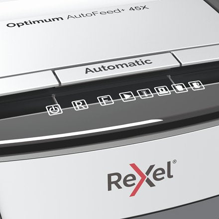 EAN 5028252613859 - Rexel AutoFeed 45X triturador de papel Corte cruzado 55 dB Negro, Plata imagen 5