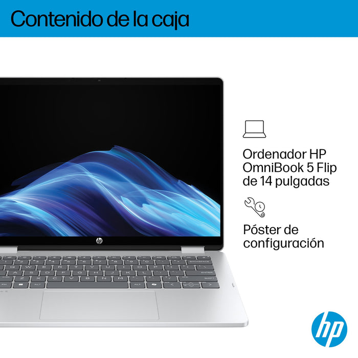 EAN 0199896062503 - HP OmniBook 5 Flip 2-in-1 Laptop 14-fp0057ns Intel Core 7 150U 35,6 cm (14") Pantalla táctil 2K 16 GB LPD imagen 5