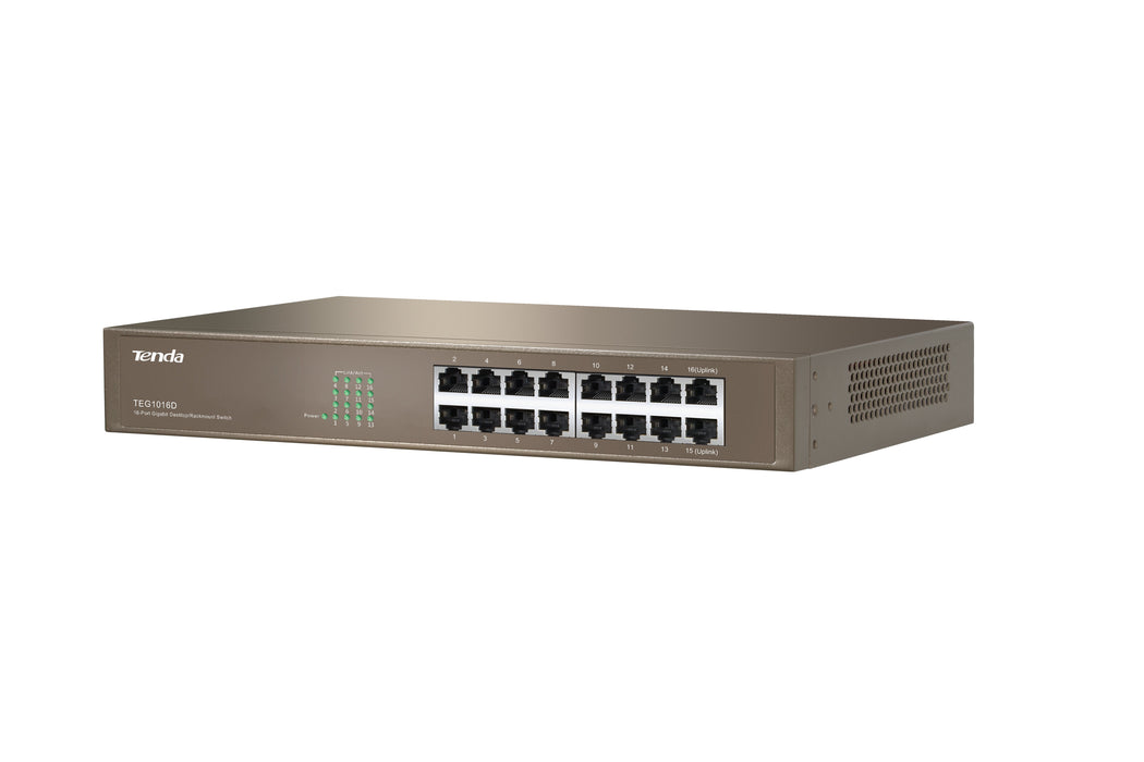 Tenda Switch 16 Puertos Gigabit Teg1016d 10/100/1000 Rack