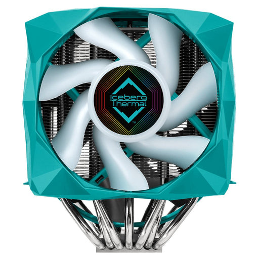 EAN 1230000071277 - Iceberg Thermal IceSLEET X7 Dual Procesador Enfriador 12 cm Verde azulado 1 pieza(s) imagen 2
