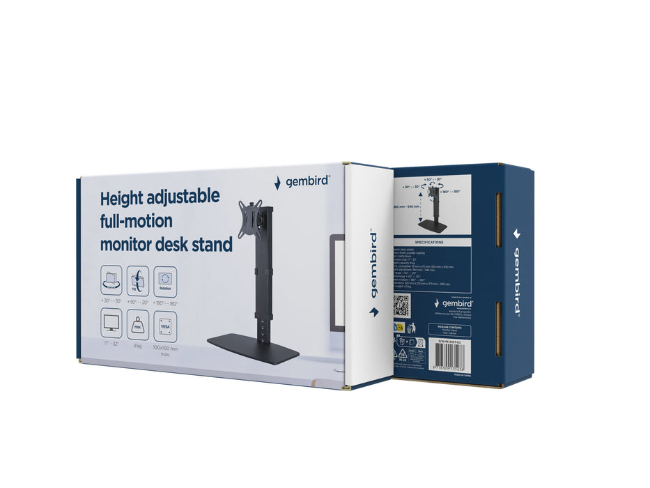 EAN 8716309135238 - Gembird MS-D1ST-02 soporte para monitor 81,3 cm (32") Escritorio Negro imagen 13