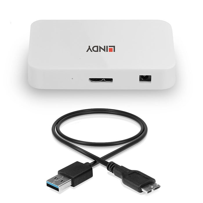 EAN 4002888431439 - Lindy 43143 hub de interfaz USB 3.2 Gen 1 (3.1 Gen 1) Type-A 5000 Mbit/s Blanco imagen 4