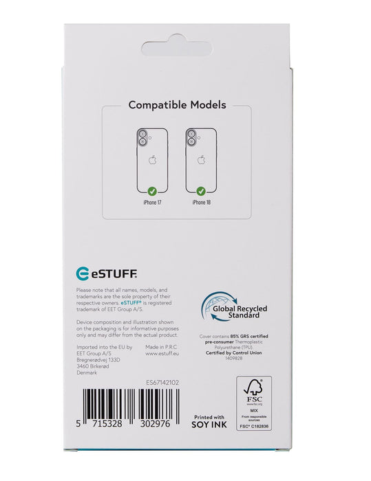 EAN 5715328302976 - eSTUFF INFINITE (GRS) OSLO iPhone 18/17 Clear Magnetic Cover funda para teléfono móvil Transparente imagen 9