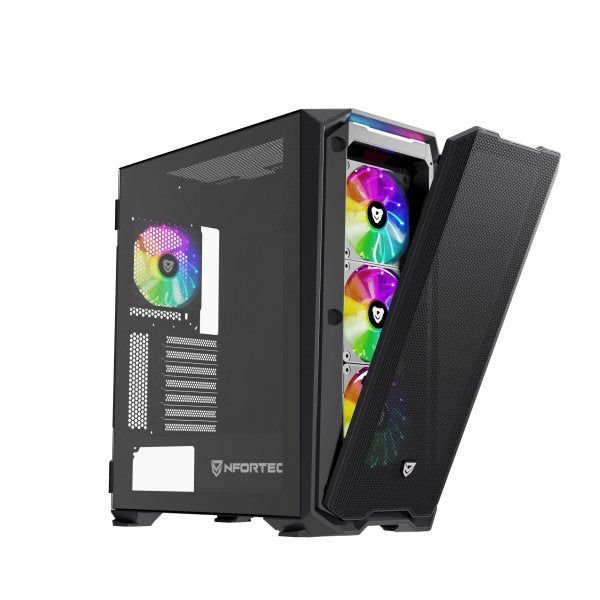 EAN 8435443721861 - Nfortec NF-CS-KRATERX-B carcasa de ordenador Midi Tower Negro imagen 7