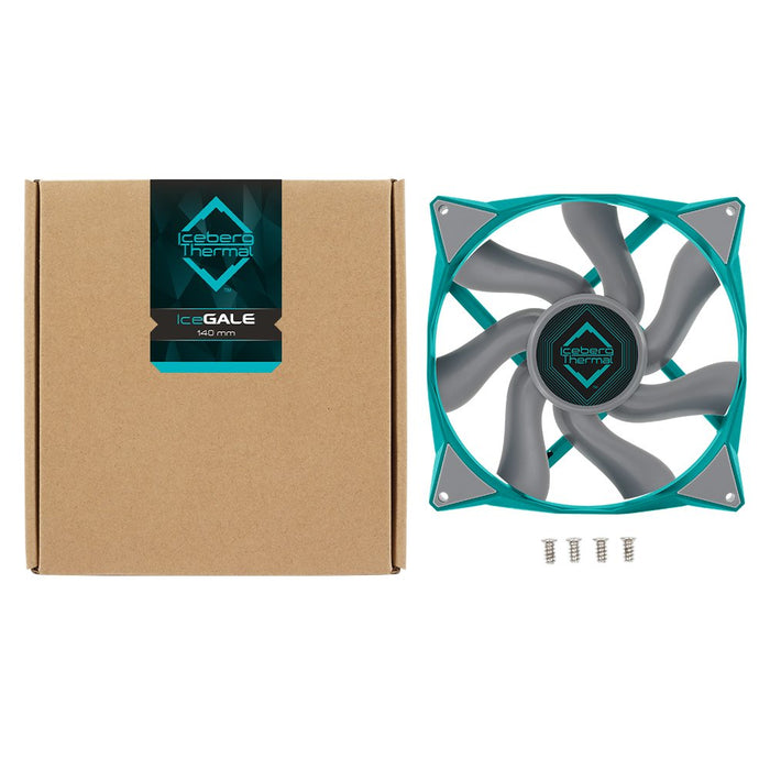 EAN 1230000071062 - Iceberg Thermal IceGALE Carcasa del ordenador Ventilador 14 cm Verde azulado 1 pieza(s) imagen 4
