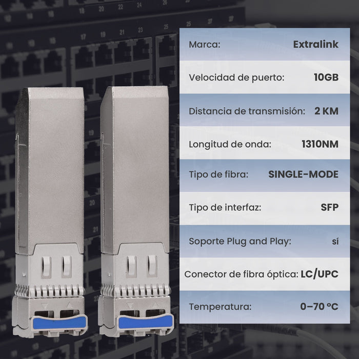 Extralink Sfp+ 10g 1310nm Sm Lc 2km 2-Pack