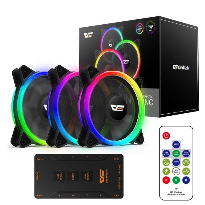 Ventilador Caja Gaming Darkflash Dr12 Pro / 120mm / A-Rgb