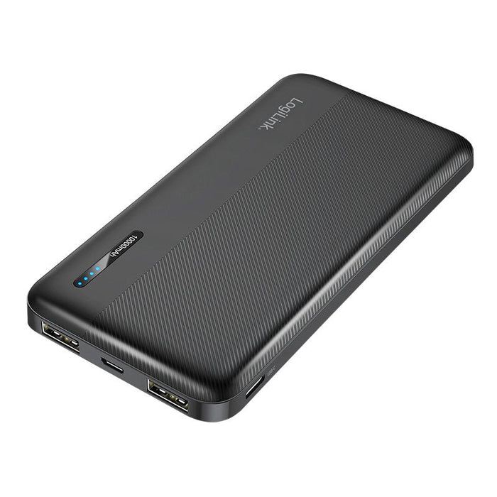 Power Bank Logilink Mobile , Lipo, 10.000 Mah, Usb-C In Out, Negro