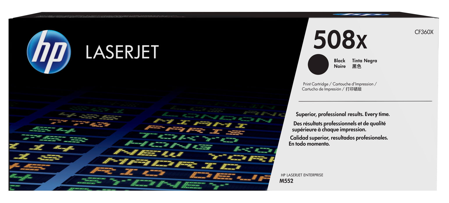 EAN 0888793237601 - HP 508X High Yield Black Original LaserJet Toner Cartridge cartucho de tóner 1 pieza(s) imagen 1