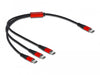 EAN 4043619867127 - DeLOCK 86712 cable USB USB 2.0 0,3 m USB C 3 x USB C Negro, Rojo imagen 1