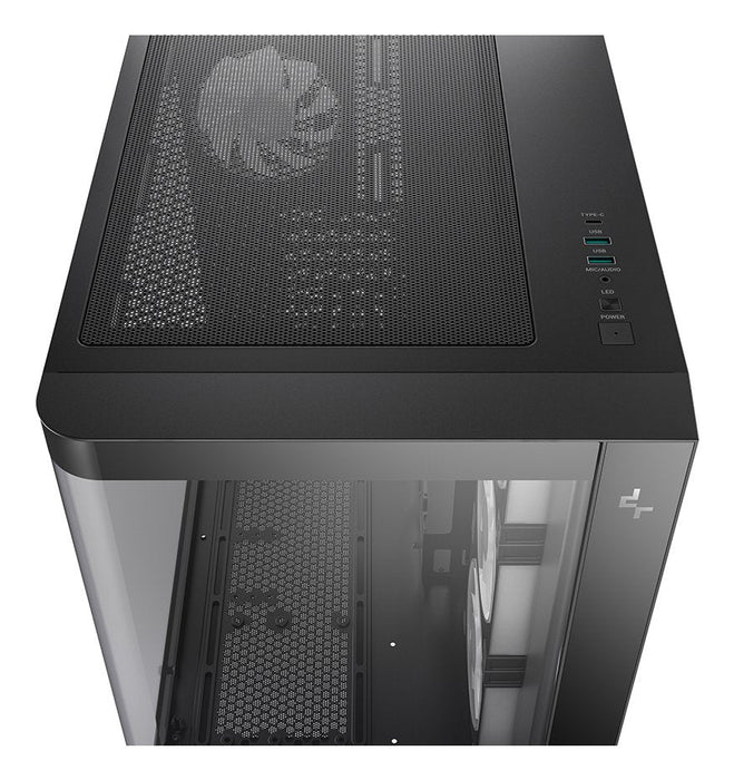 Caja Pc Deepcool Cg530u 4f Negra, Vitrina De Cristal Curvado R-Cg530u-Bkaga4-G