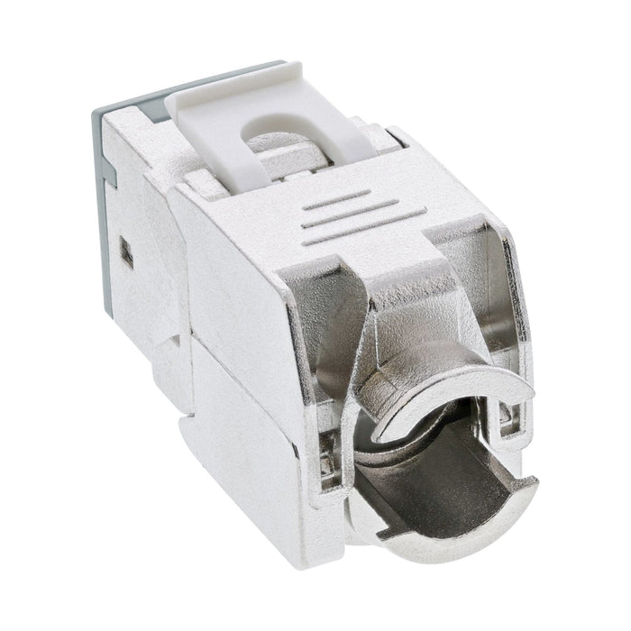 8 Piezas Pack Jack Inline Keystone Rj45, Blindado, Cat.6a, Gris